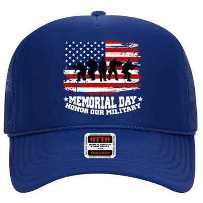 Honor Our Military  Memorial Day High Crown Mesh Back Trucker Hat