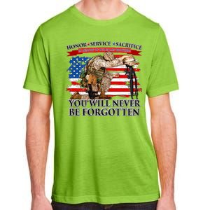 Honor Service Sacrifice You Will Never Be Forgotten Adult ChromaSoft Performance T-Shirt