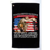 Honor Service Sacrifice You Will Never Be Forgotten Golf Towel