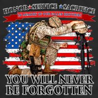 Honor Service Sacrifice You Will Never Be Forgotten Golf Towel