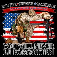Honor Service Sacrifice You Will Never Be Forgotten Cropped Pullover Crew