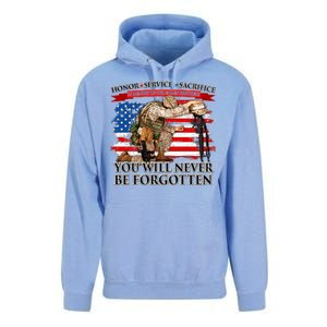 Honor Service Sacrifice You Will Never Be Forgotten Unisex Surf Hoodie