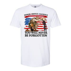 Honor Service Sacrifice You Will Never Be Forgotten Softstyle CVC T-Shirt