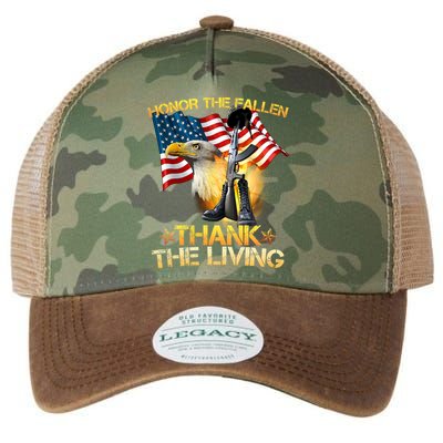 Honor The Fallen Thank The Living Legacy Tie Dye Trucker Hat