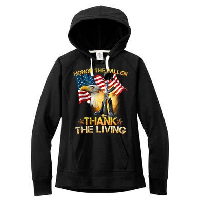 Honor The Fallen Thank The Living Women's Fleece Hoodie