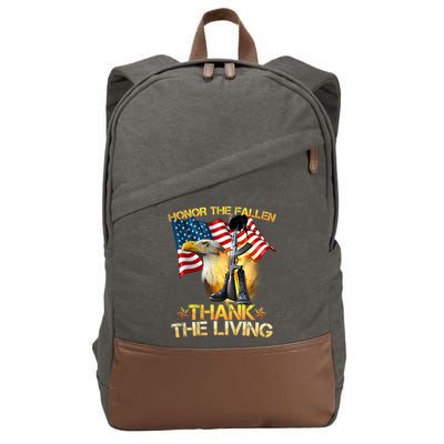 Honor The Fallen Thank The Living Cotton Canvas Backpack