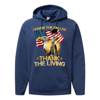 Honor The Fallen Thank The Living Performance Fleece Hoodie