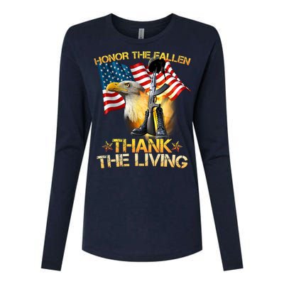 Honor The Fallen Thank The Living Womens Cotton Relaxed Long Sleeve T-Shirt