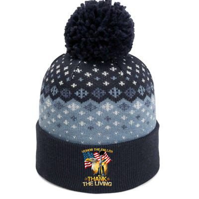 Honor The Fallen Thank The Living The Baniff Cuffed Pom Beanie