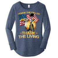 Honor The Fallen Thank The Living Women's Perfect Tri Tunic Long Sleeve Shirt