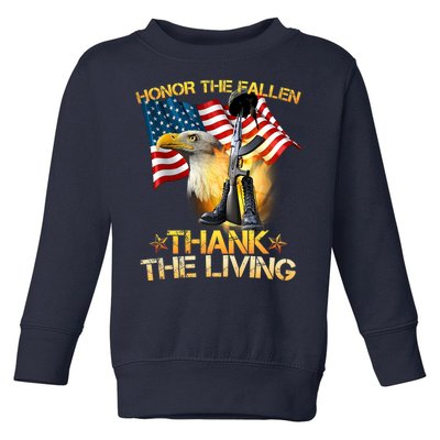 Honor The Fallen Thank The Living Toddler Sweatshirt