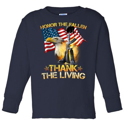 Honor The Fallen Thank The Living Toddler Long Sleeve Shirt