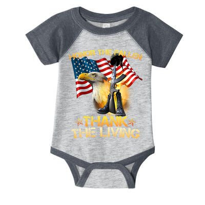 Honor The Fallen Thank The Living Infant Baby Jersey Bodysuit