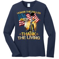 Honor The Fallen Thank The Living Ladies Long Sleeve Shirt