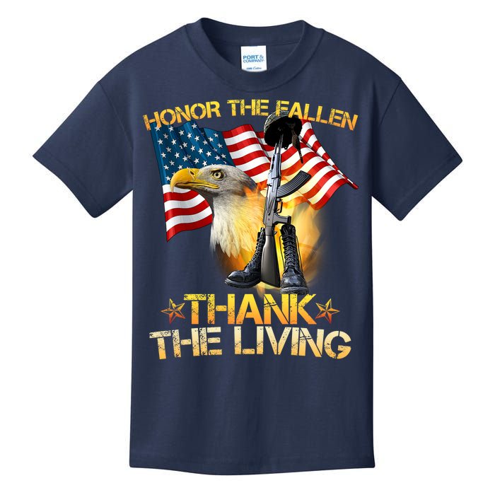 Honor The Fallen Thank The Living Kids T-Shirt