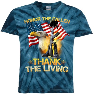 Honor The Fallen Thank The Living Kids Tie-Dye T-Shirt