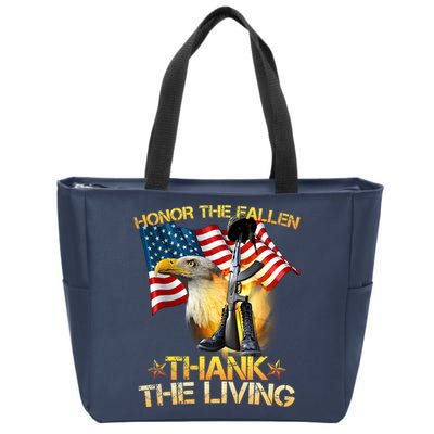 Honor The Fallen Thank The Living Zip Tote Bag