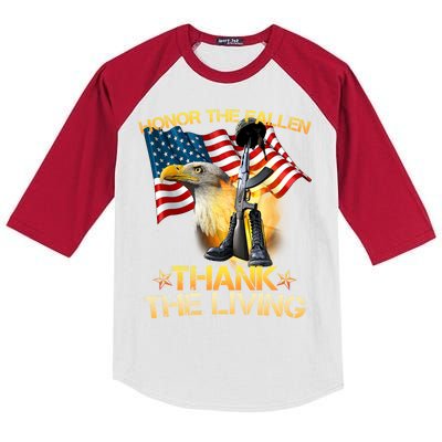 Honor The Fallen Thank The Living Kids Colorblock Raglan Jersey