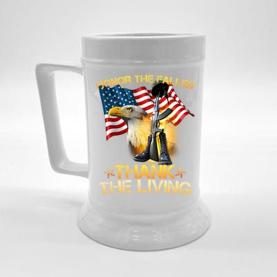 Honor The Fallen Thank The Living Beer Stein