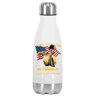 Honor The Fallen Thank The Living Stainless Steel Insulated Water Bottle