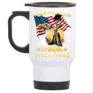 Honor The Fallen Thank The Living Stainless Steel Travel Mug