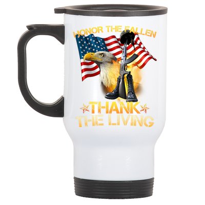 Honor The Fallen Thank The Living Stainless Steel Travel Mug