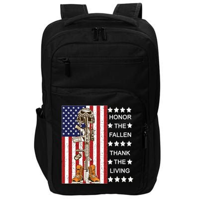 Honor The Fallen Thank The Living Memorial Day Veteran Impact Tech Backpack