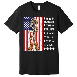 Honor The Fallen Thank The Living Memorial Day Veteran Premium T-Shirt