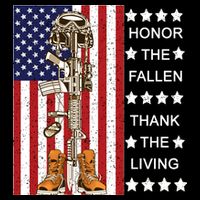Honor The Fallen Thank The Living Memorial Day Veteran Tie-Dye T-Shirt