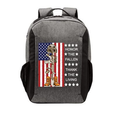 Honor The Fallen Thank The Living Memorial Day Veteran Vector Backpack