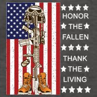Honor The Fallen Thank The Living Memorial Day Veteran Vector Backpack