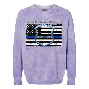 Honor The Lives That Protect Yours Blue Lives Matter Colorblast Crewneck Sweatshirt