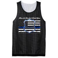 Honor The Lives That Protect Yours Blue Lives Matter Mesh Reversible Basketball Jersey Tank