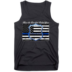 Honor The Lives That Protect Yours Blue Lives Matter Tank Top