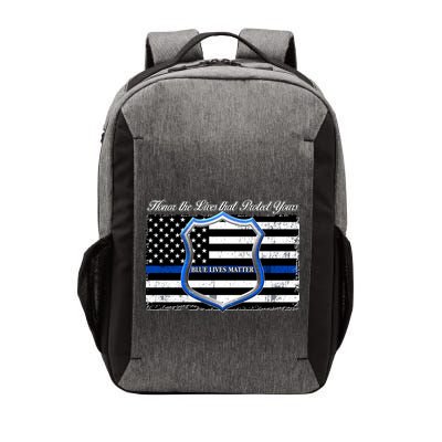 Honor The Lives That Protect Yours Blue Lives Matter Vector Backpack