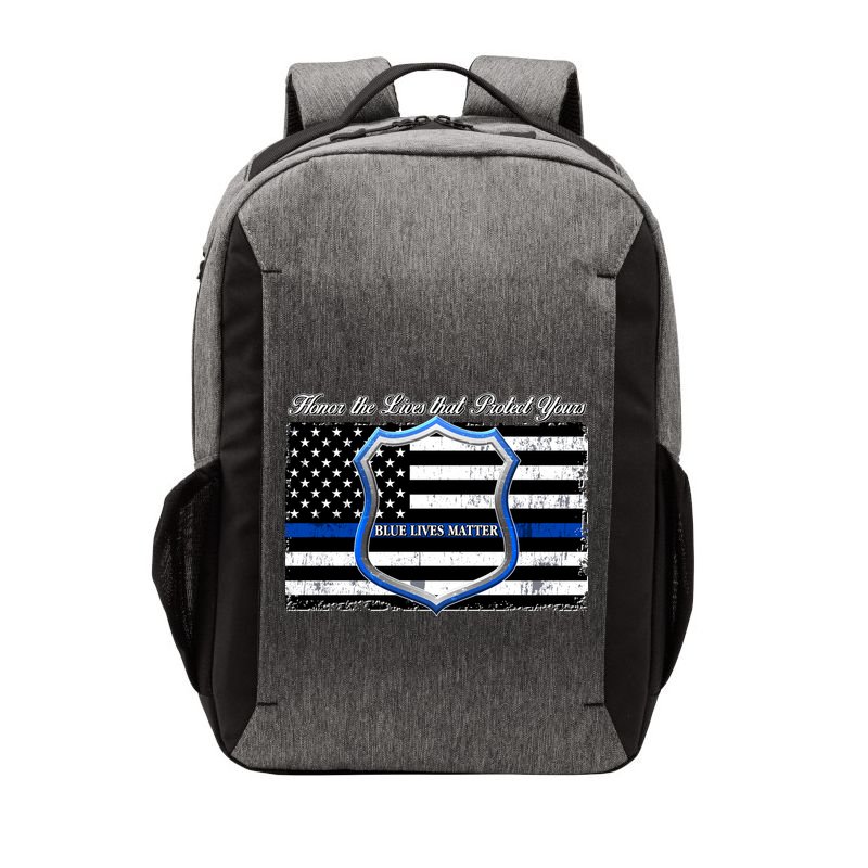Honor The Lives That Protect Yours Blue Lives Matter Vector Backpack