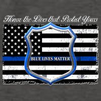 Honor The Lives That Protect Yours Blue Lives Matter Vector Backpack