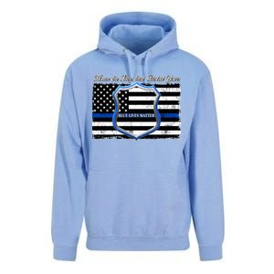 Honor The Lives That Protect Yours Blue Lives Matter Unisex Surf Hoodie