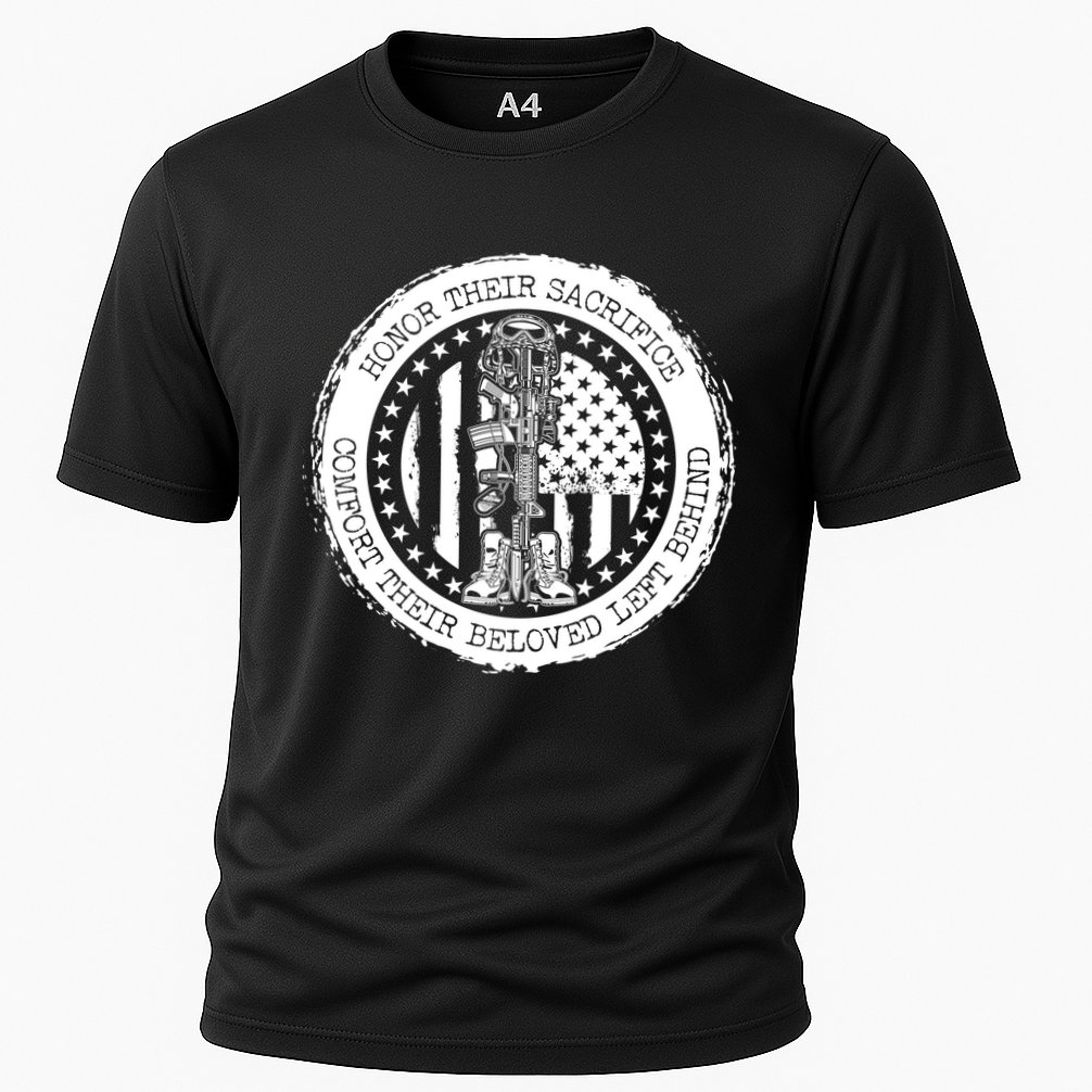 Honor Their Sacrifice Comfort Their Beloved Left Behind Cooling Performance Crew T-Shirt