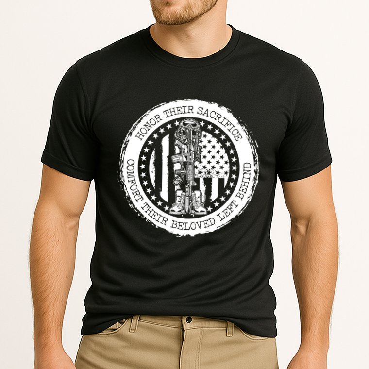 Honor Their Sacrifice Comfort Their Beloved Left Behind Cooling Performance Crew T-Shirt