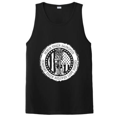 Honor Their Sacrifice Comfort Their Beloved Left Behind PosiCharge Competitor Tank