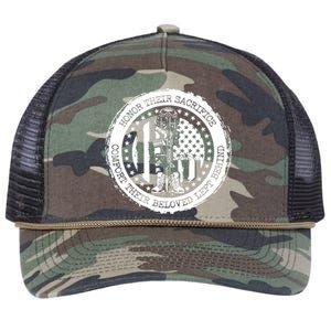 Honor Their Sacrifice Comfort Their Beloved Left Behind Retro Rope Trucker Hat Cap