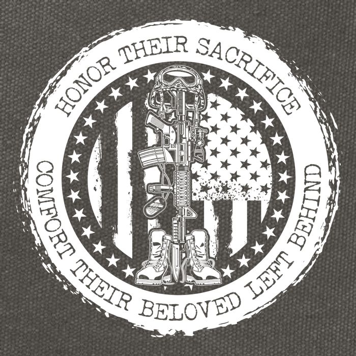 Honor Their Sacrifice Comfort Their Beloved Left Behind Cotton Canvas Backpack