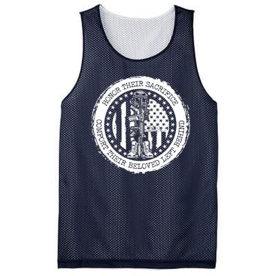 Honor Their Sacrifice Comfort Their Beloved Left Behind Mesh Reversible Basketball Jersey Tank