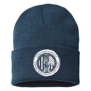 Honor Their Sacrifice Comfort Their Beloved Left Behind Sustainable Knit Beanie