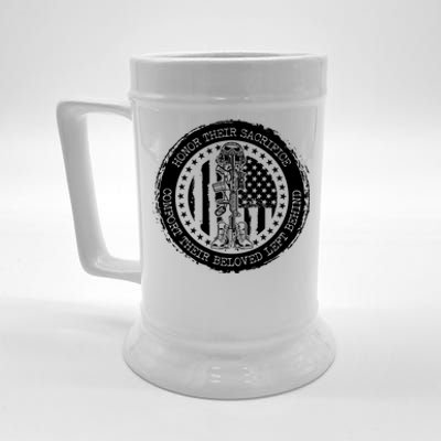 Honor Their Sacrifice Comfort Their Beloved Left Behind Beer Stein