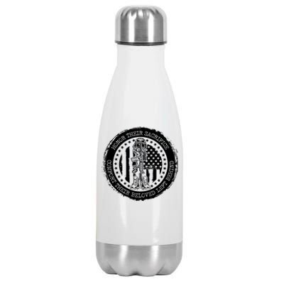 Honor Their Sacrifice Comfort Their Beloved Left Behind Stainless Steel Insulated Water Bottle