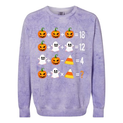 Halloween Order Of Operations Math Halloween Teacher Pumpkin Colorblast Crewneck Sweatshirt