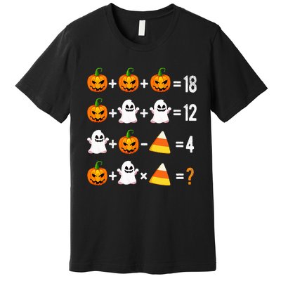 Halloween Order Of Operations Math Halloween Teacher Pumpkin Premium T-Shirt