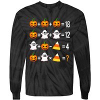 Halloween Order Of Operations Math Halloween Teacher Pumpkin Tie-Dye Long Sleeve Shirt